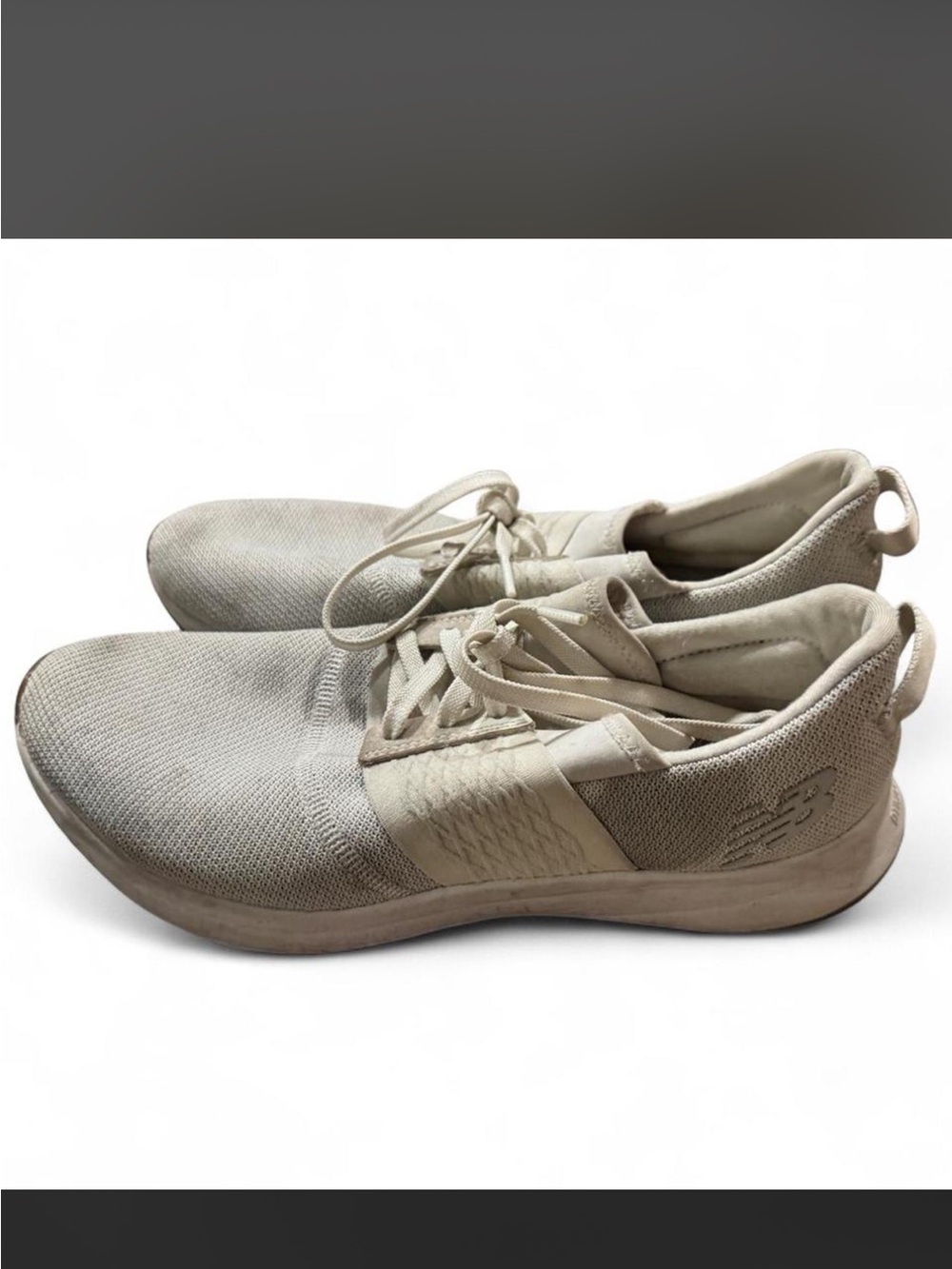 New Balance Women's Beige Athletic Slip-On Sneakers